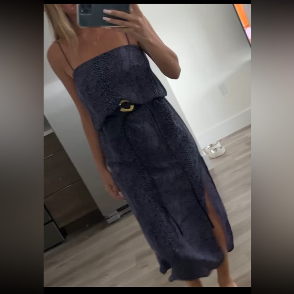 Acacia dress samba purple snake long